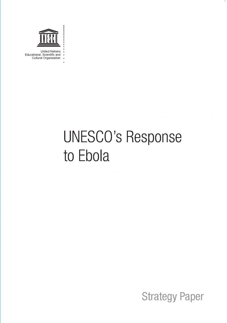 UNESCO's response to Ebola