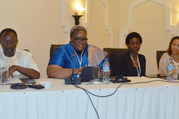 Photo: © UNESCO Office Dar es Salaam, Rev. Phumzile Mabizela, Executive Director of INERELA+ speaking during the meeting